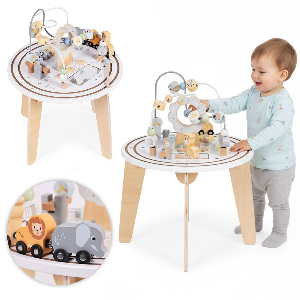 Wooden 5-in-1 Educational Activity Table for Kids