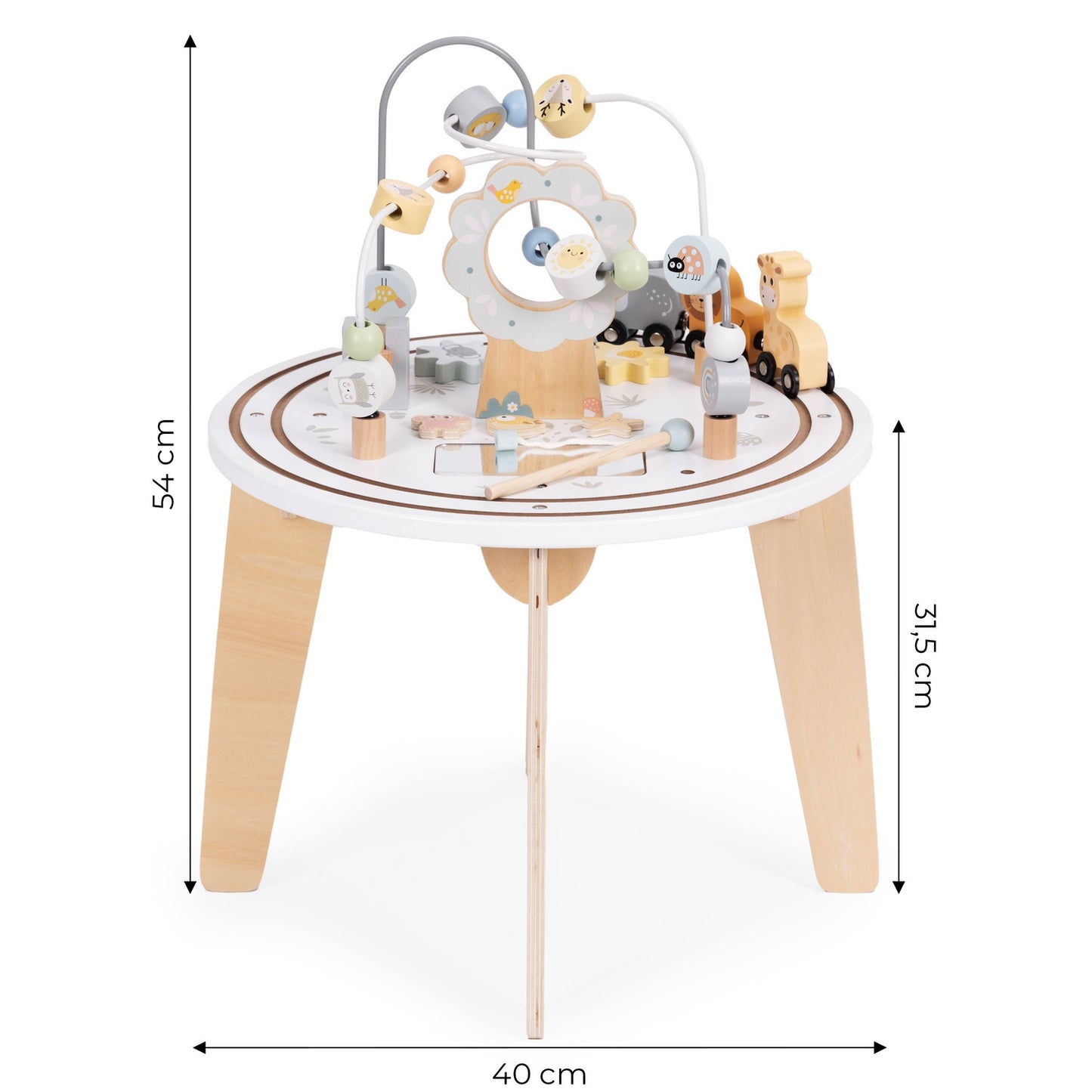 Wooden 5-in-1 Educational Activity Table for Kids