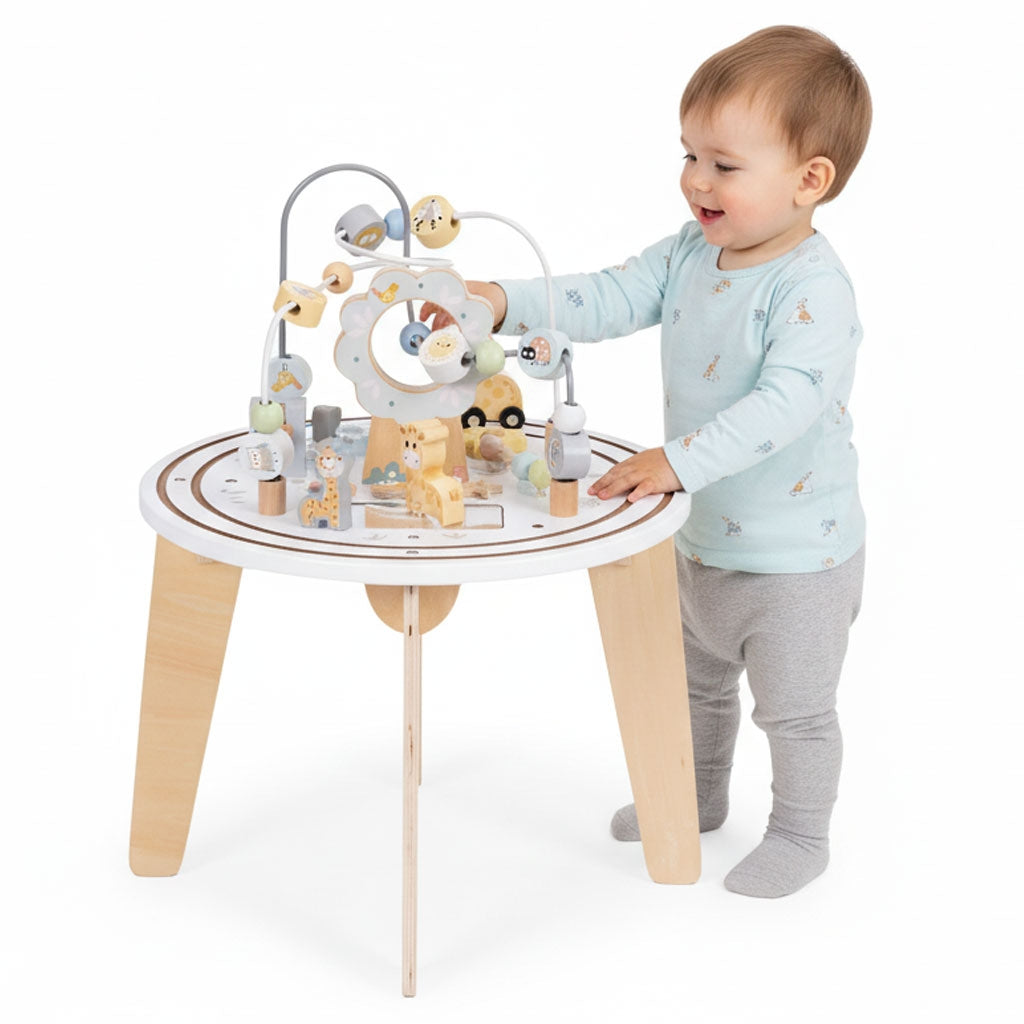 Wooden 5-in-1 Educational Activity Table for Kids