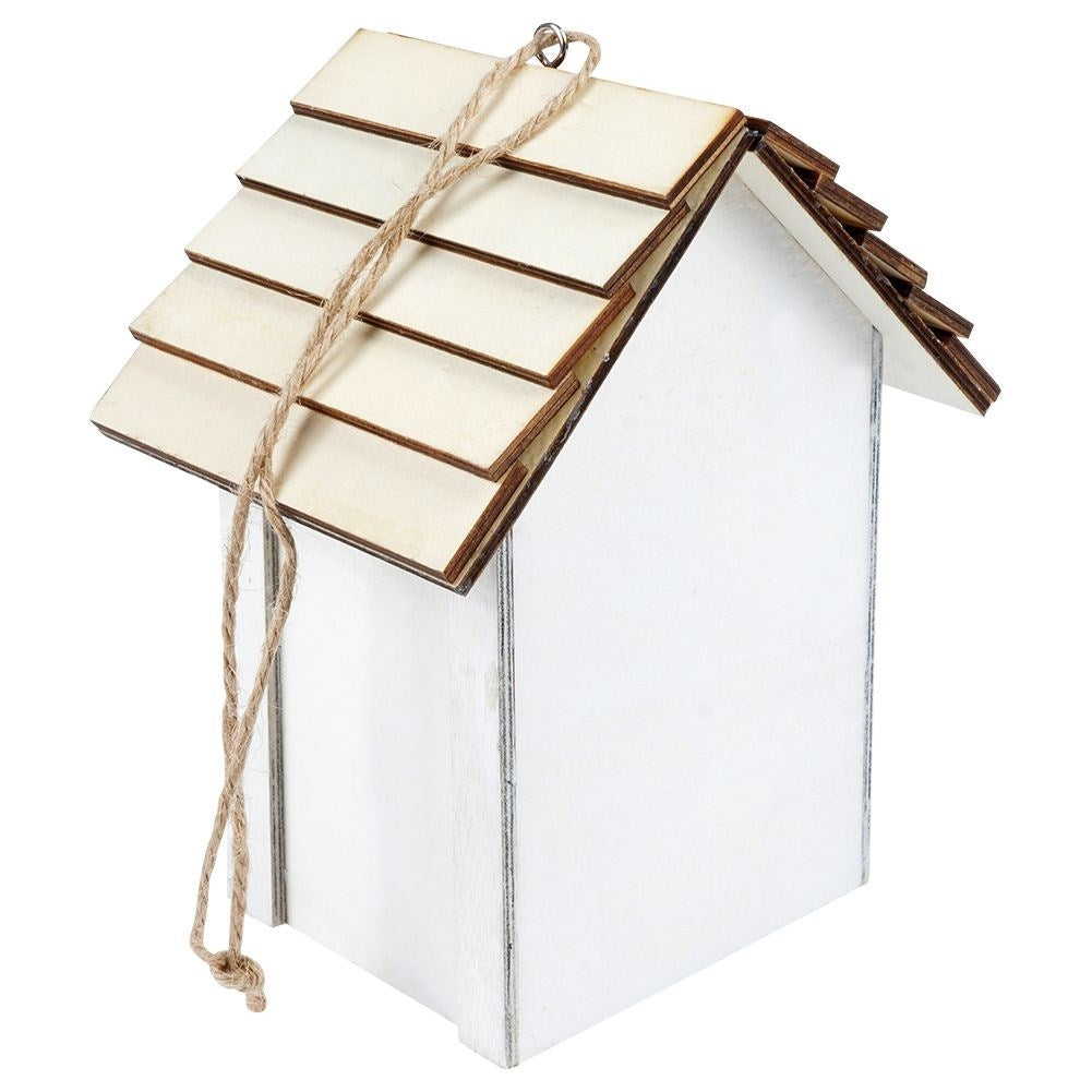 Wooden Birdhouse - White, Elegant and Durable for the Garden
