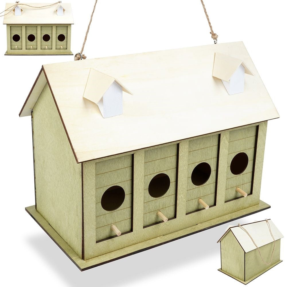 Wooden Birdhouse for Garden, Terrace and Balcony
