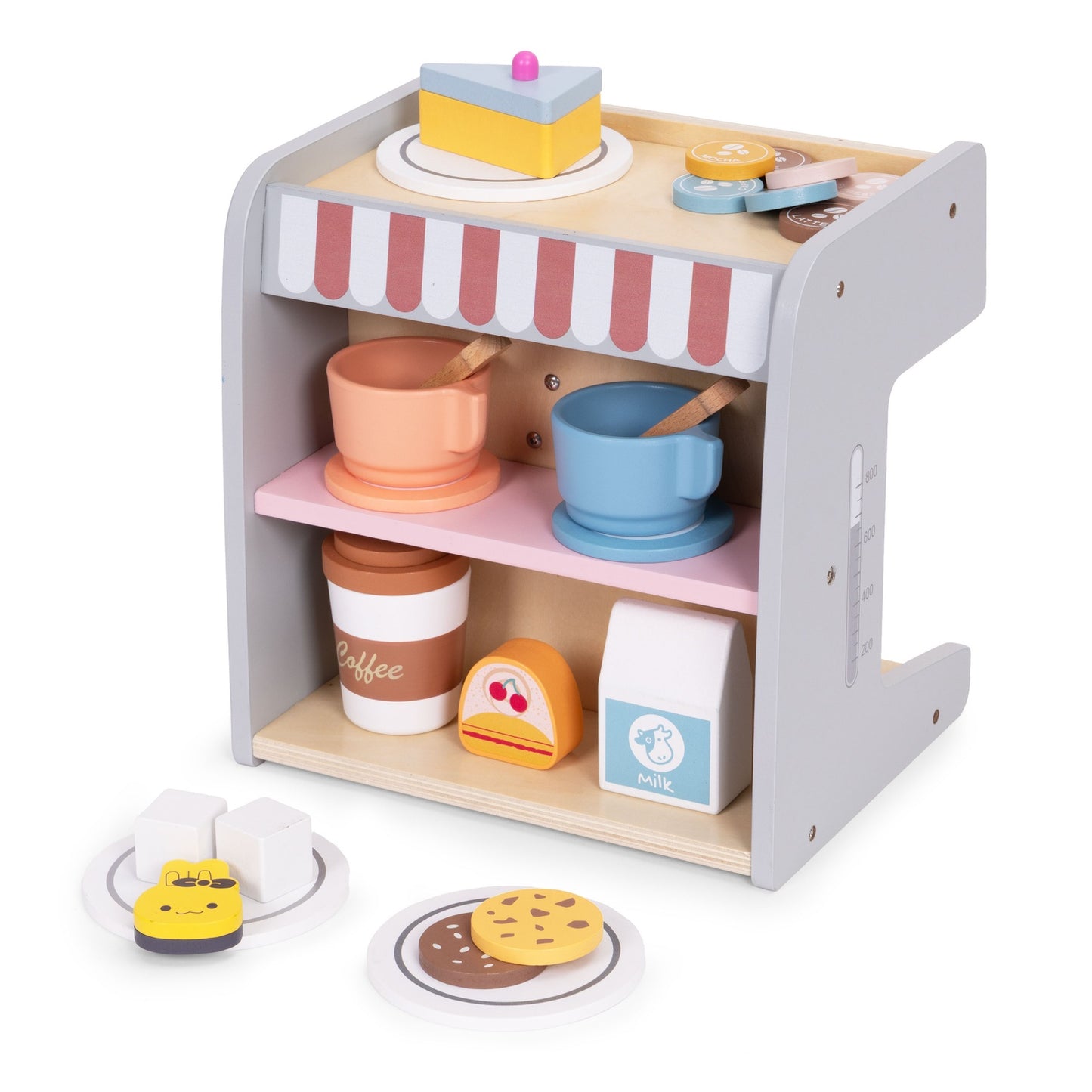 Wooden Coffee Maker Toy for Kids – 26 Accessories