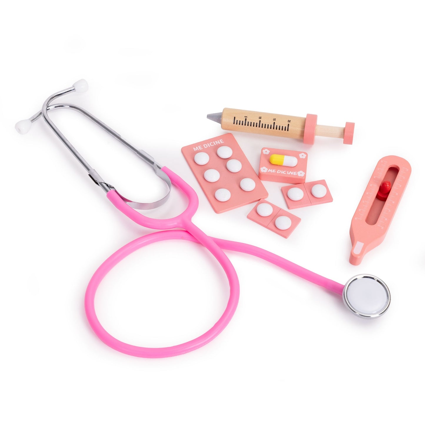 Wooden Doctor Play Set for Kids, 24 Pieces, Ages 3+