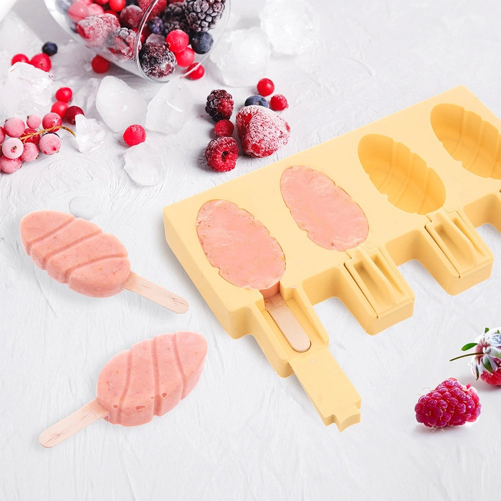 Wooden Ice Cream Sticks, 50 Pcs – Beech Wood, 9.5 cm