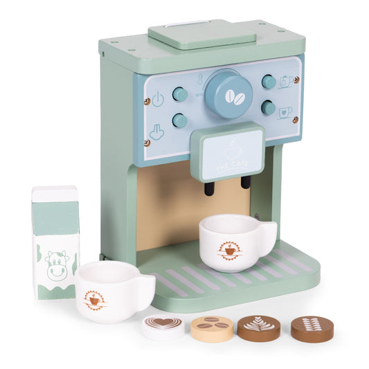 Wooden Kids Coffee Maker Set – 8-Piece Play Barista Kit