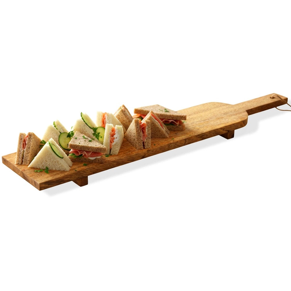 Wooden Serving Board with Legs, 68x12.5 cm