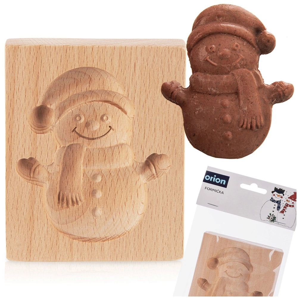 Wooden Snowman Cookie Cutter, 11x9.5 cm