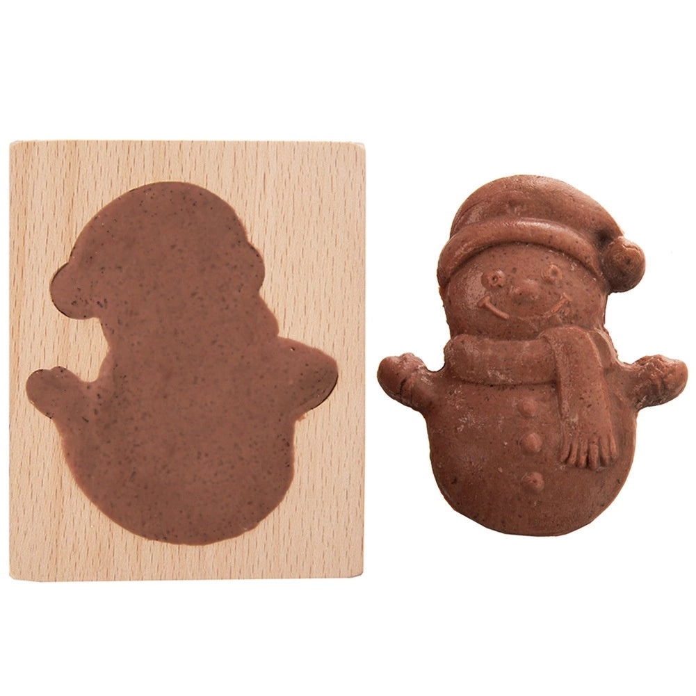 Wooden Snowman Cookie Cutter, 11x9.5 cm