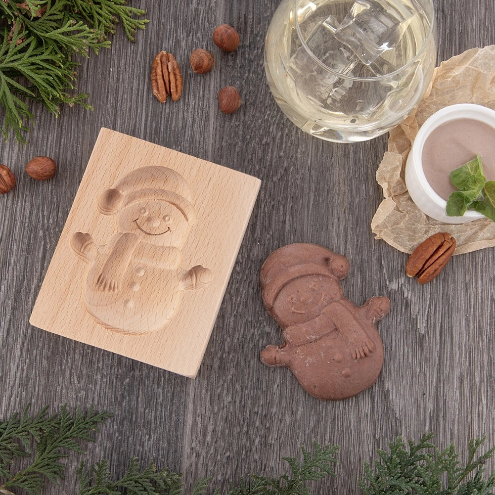 Wooden Snowman Cookie Cutter, 11x9.5 cm