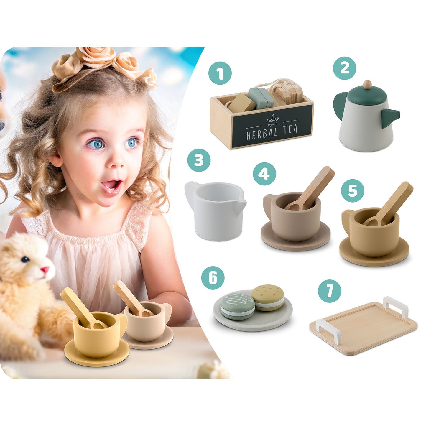Wooden Tea Set NK-864 Nukido