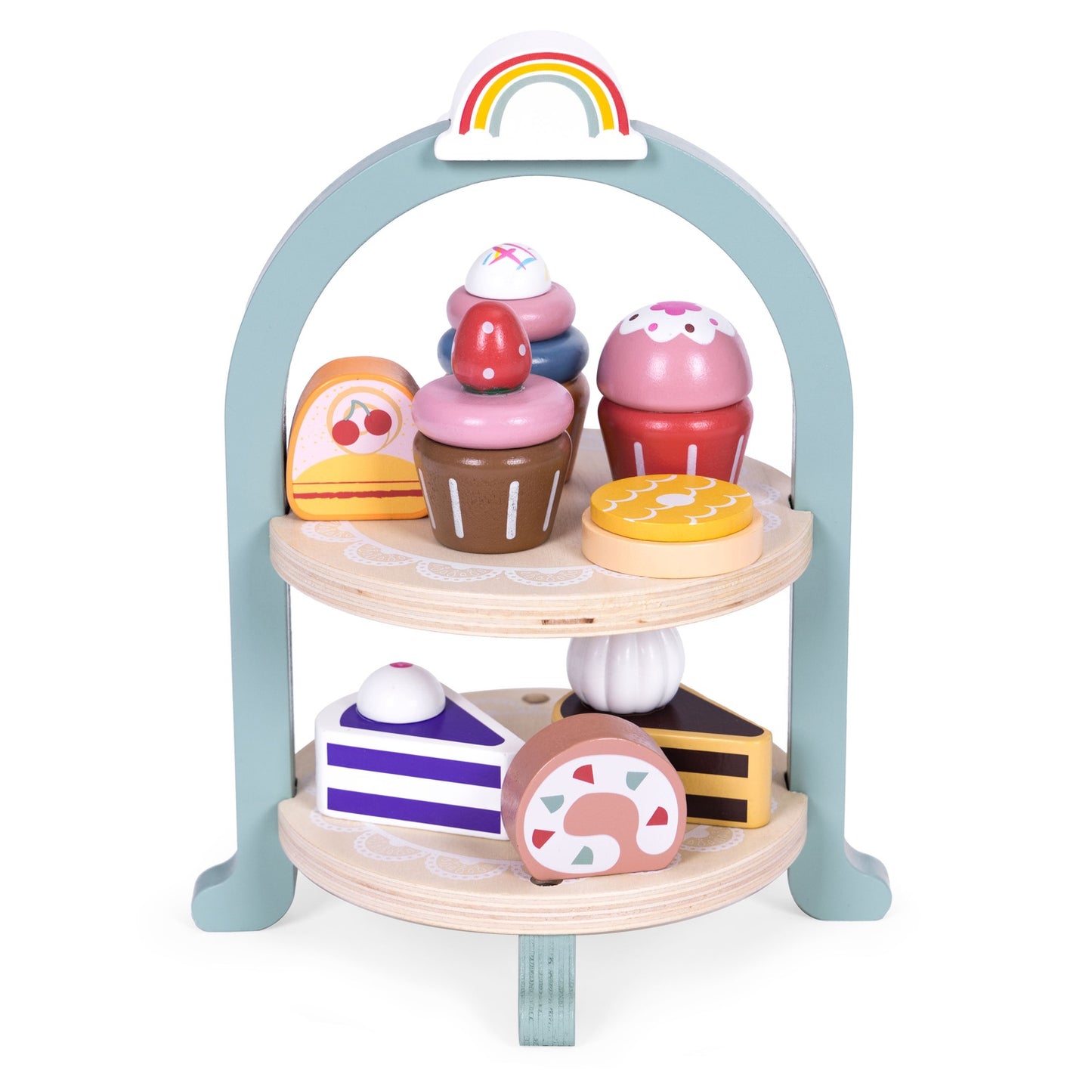 Wooden Tea and Coffee Set for Kids, 27-Piece Toy