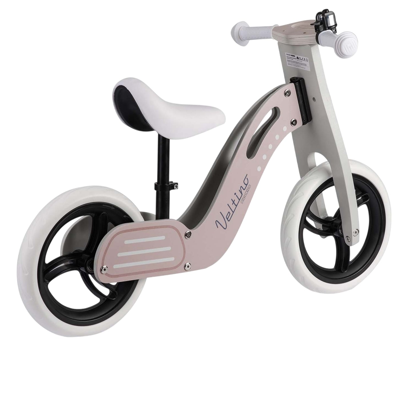 Wooden balance bike light pink Ricokids RC-619