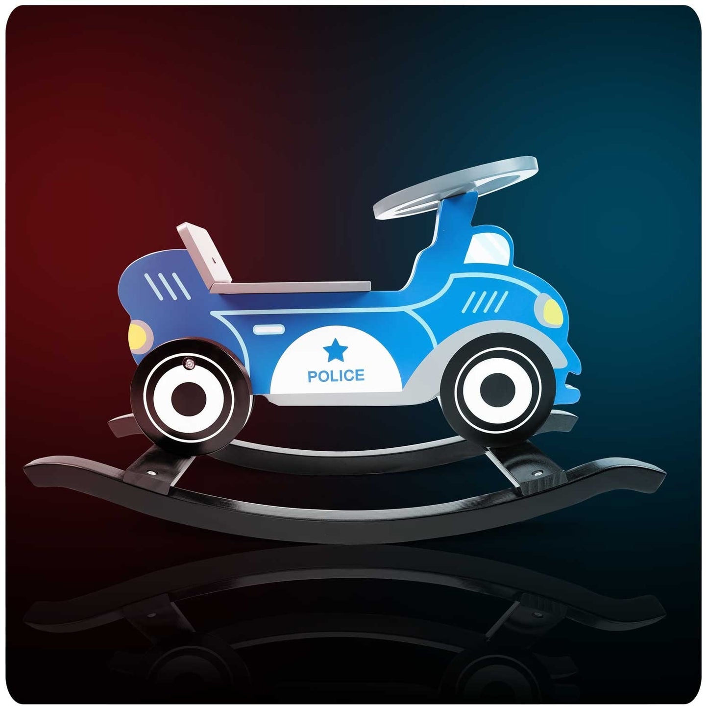Wooden car on swings Ricokids 785000 Police