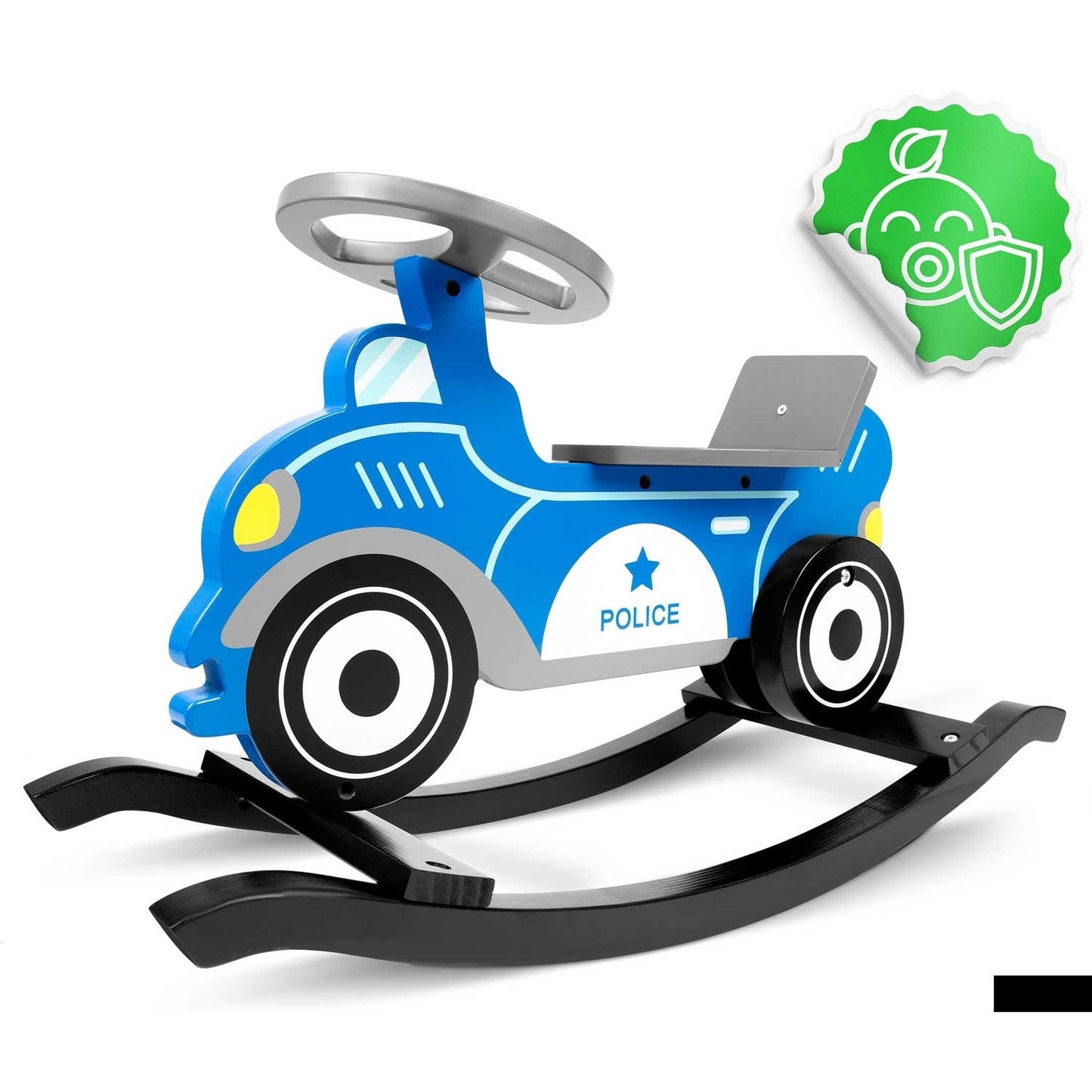 Wooden car on swings Ricokids 785000 Police