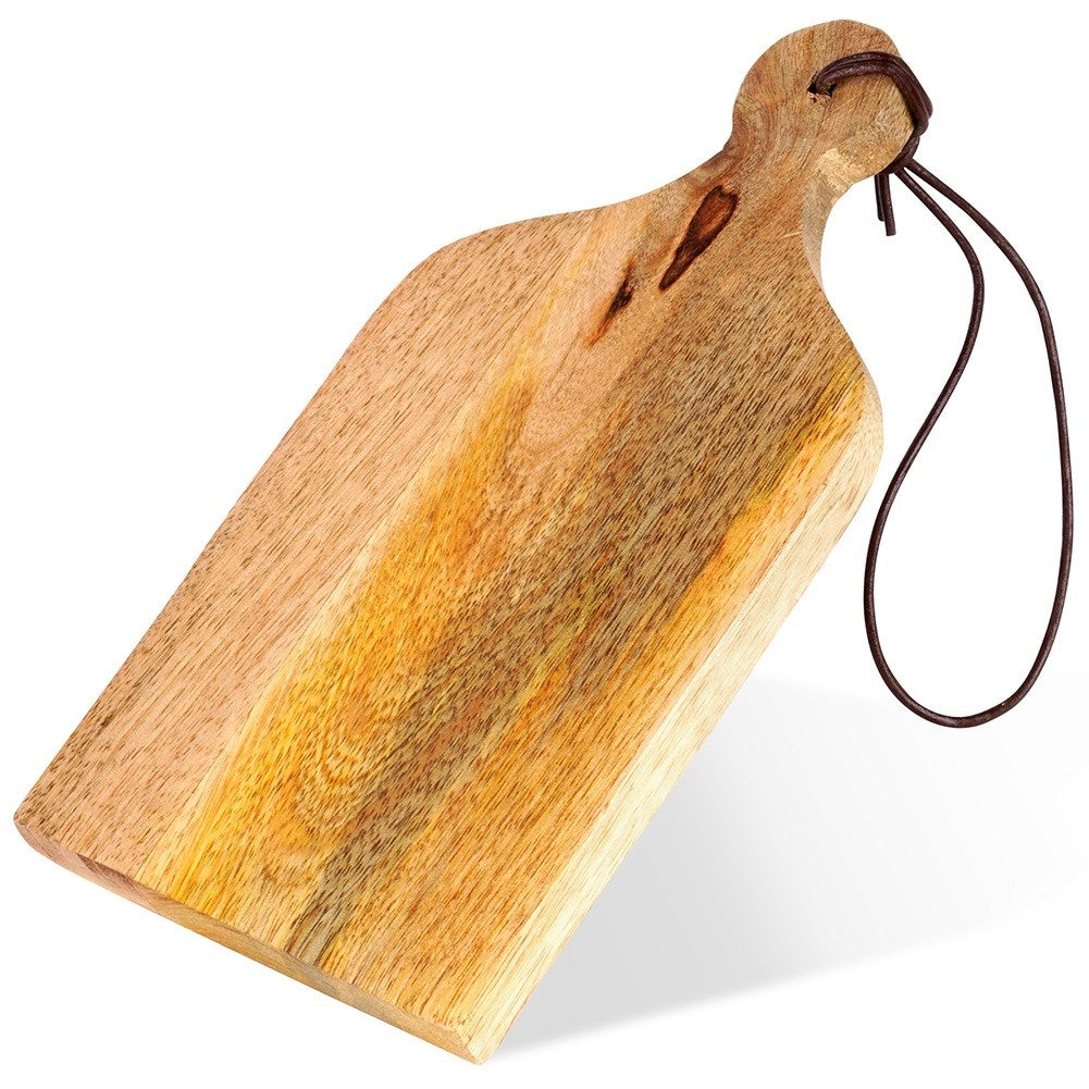 Wooden chopping and serving board 19.5x10 cm