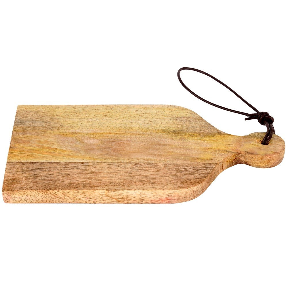 Wooden chopping and serving board 19.5x10 cm
