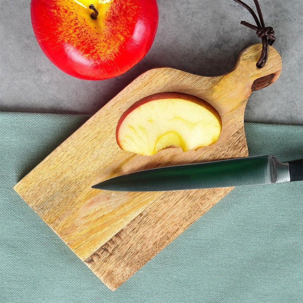 Wooden chopping and serving board 19.5x10 cm