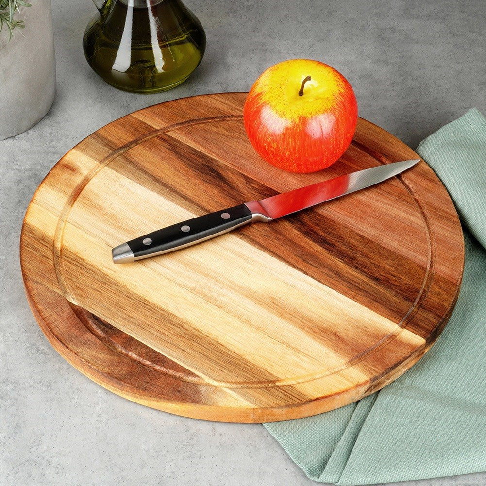 Wooden chopping and serving board 30 cm