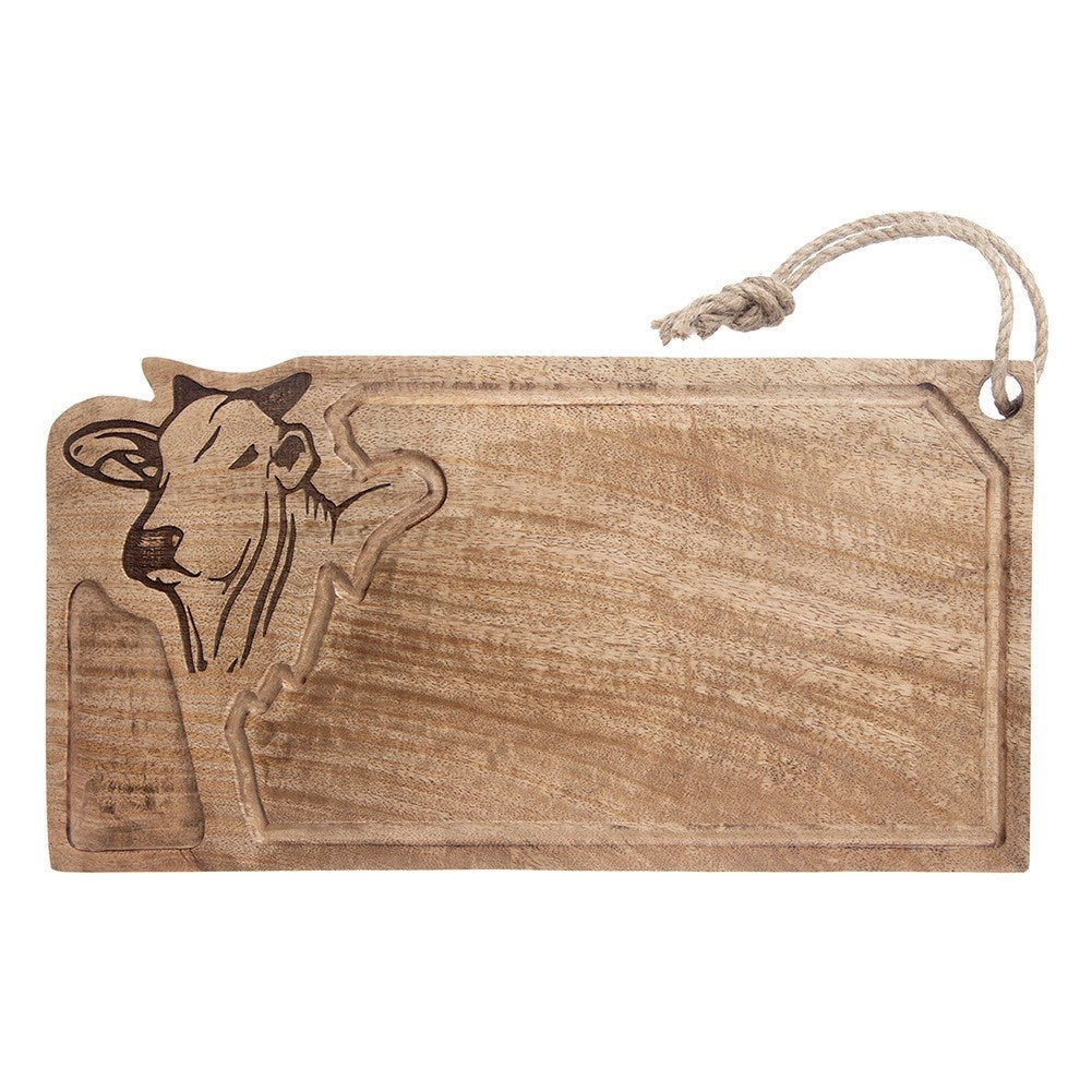 Wooden chopping and serving board MANGO 45x22 cm