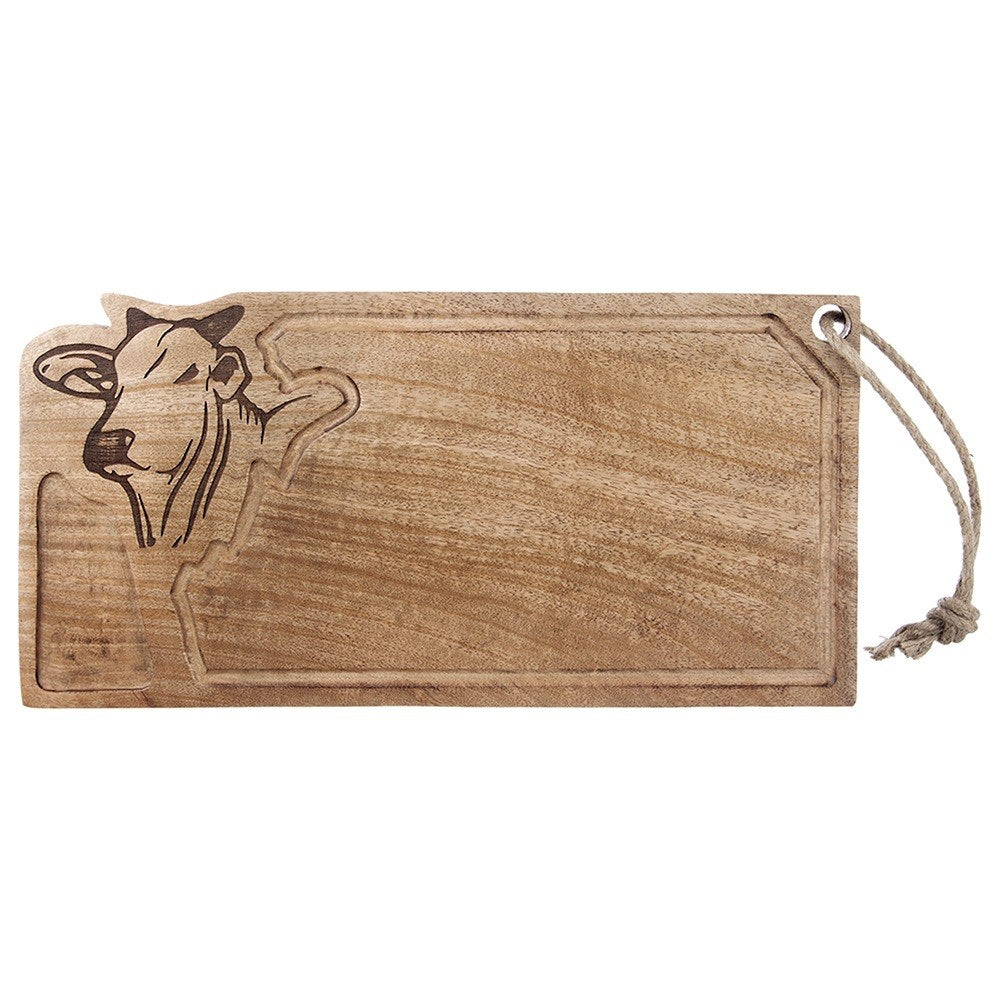 Wooden chopping and serving board MANGO 45x22 cm