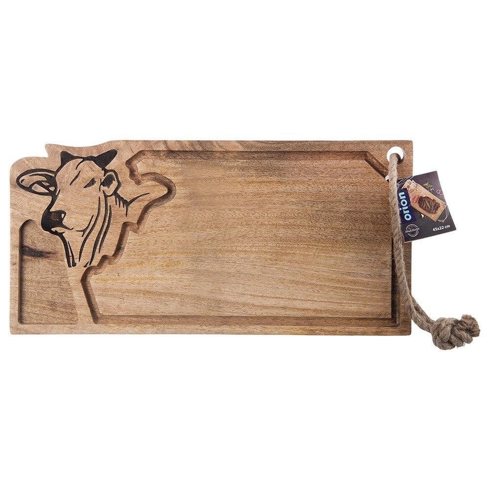 Wooden chopping and serving board MANGO 45x22 cm