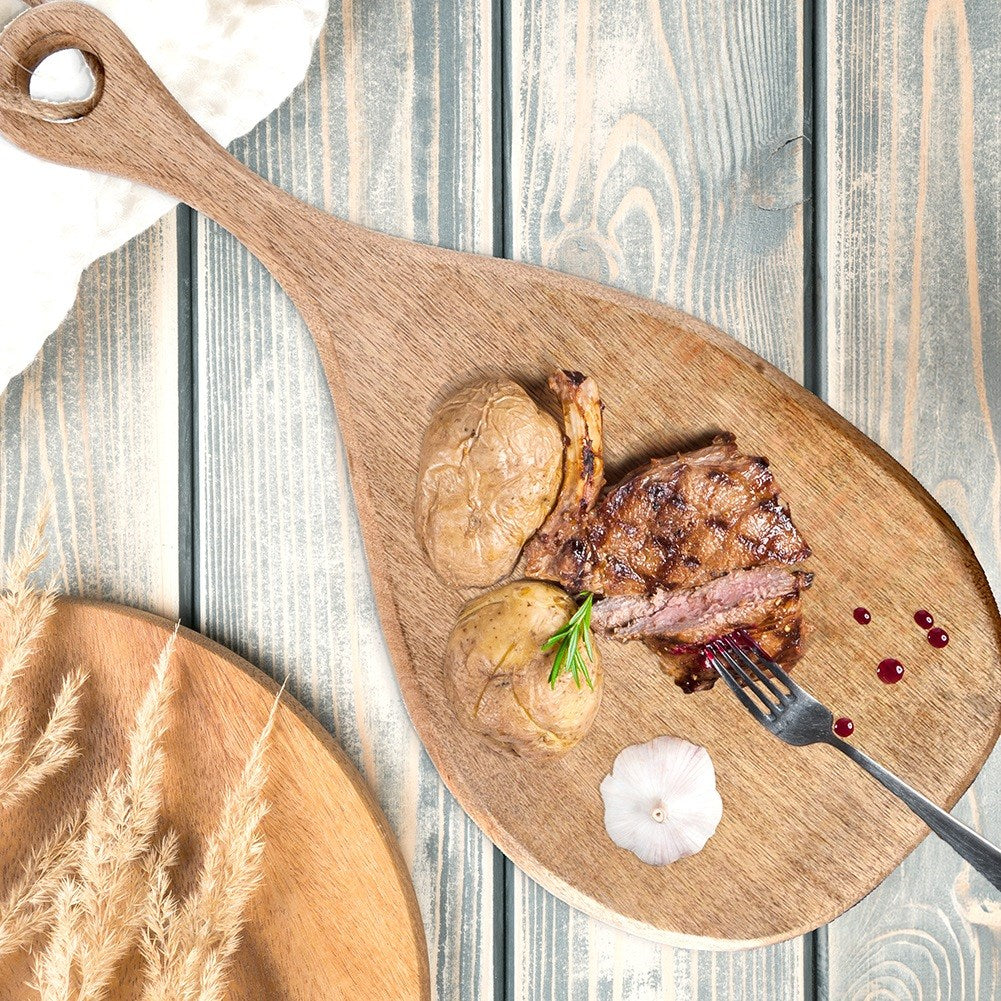 Wooden chopping and serving board MANGO 50x23 cm
