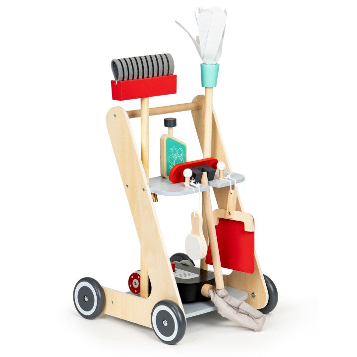 Wooden cleaning set, xxl trolley, vacuum cleaner ECOTOYS