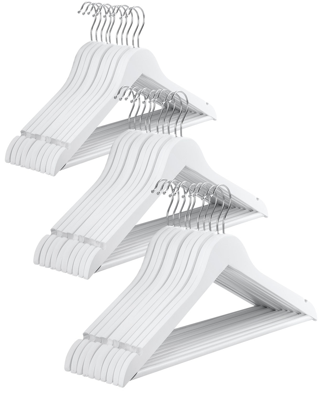 Wooden clothes hangers 30 pcs MS-858 Massido