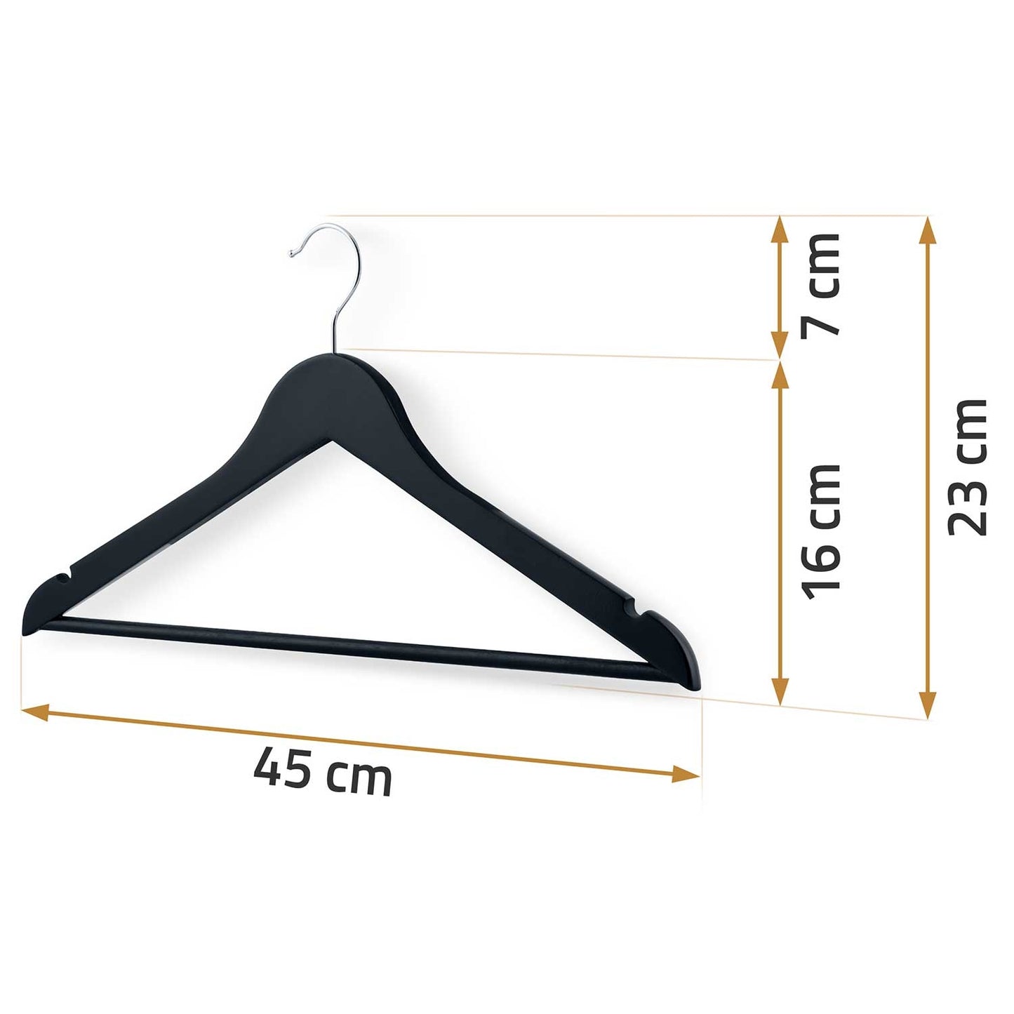Wooden clothes hangers 30 pcs MS-858 Massido