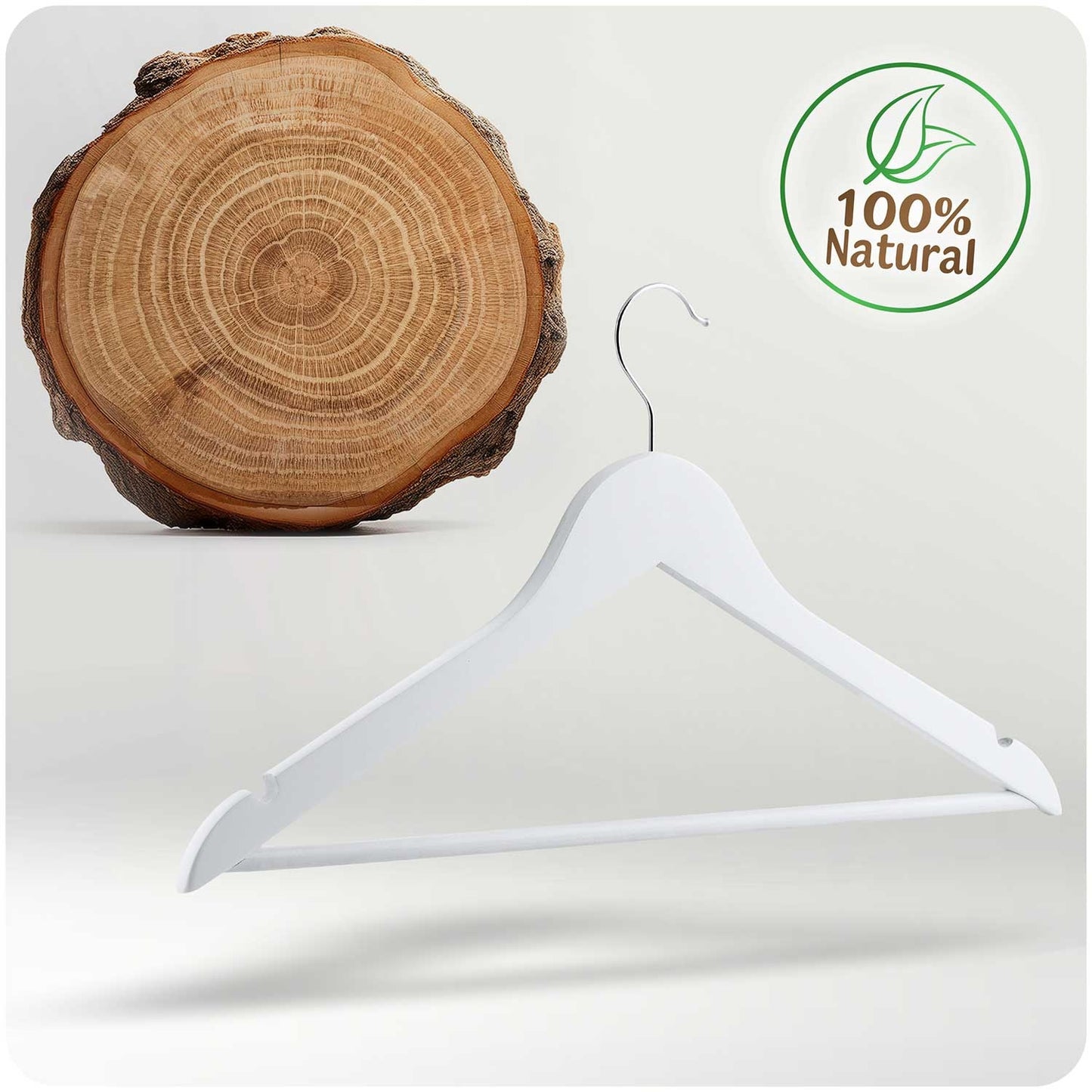 Wooden clothes hangers 30 pcs MS-858 Massido