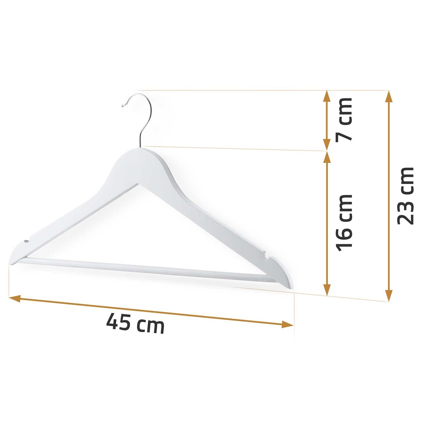 Wooden clothes hangers 30 pcs MS-858 Massido
