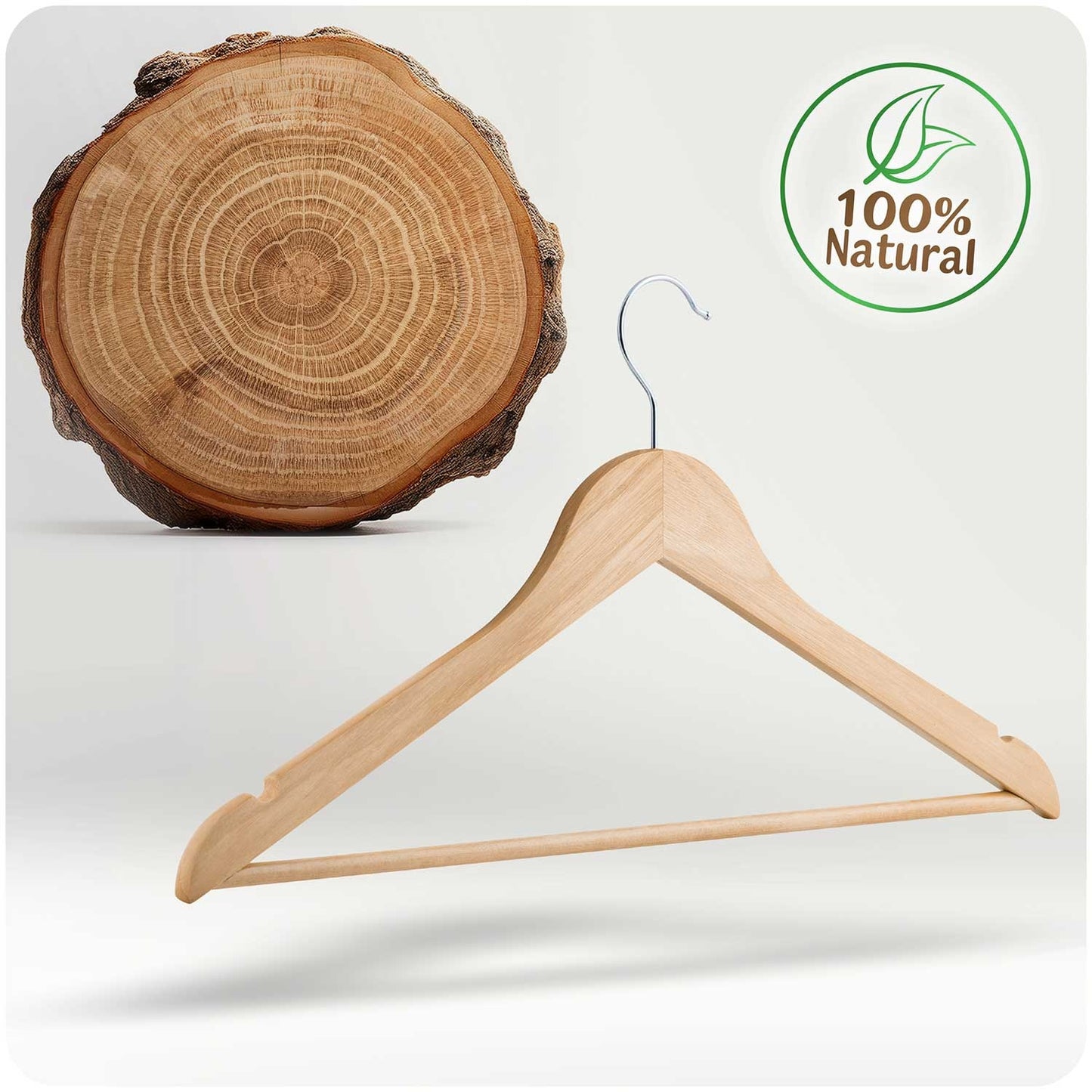 Wooden clothes hangers 30 pcs MS-858 Massido