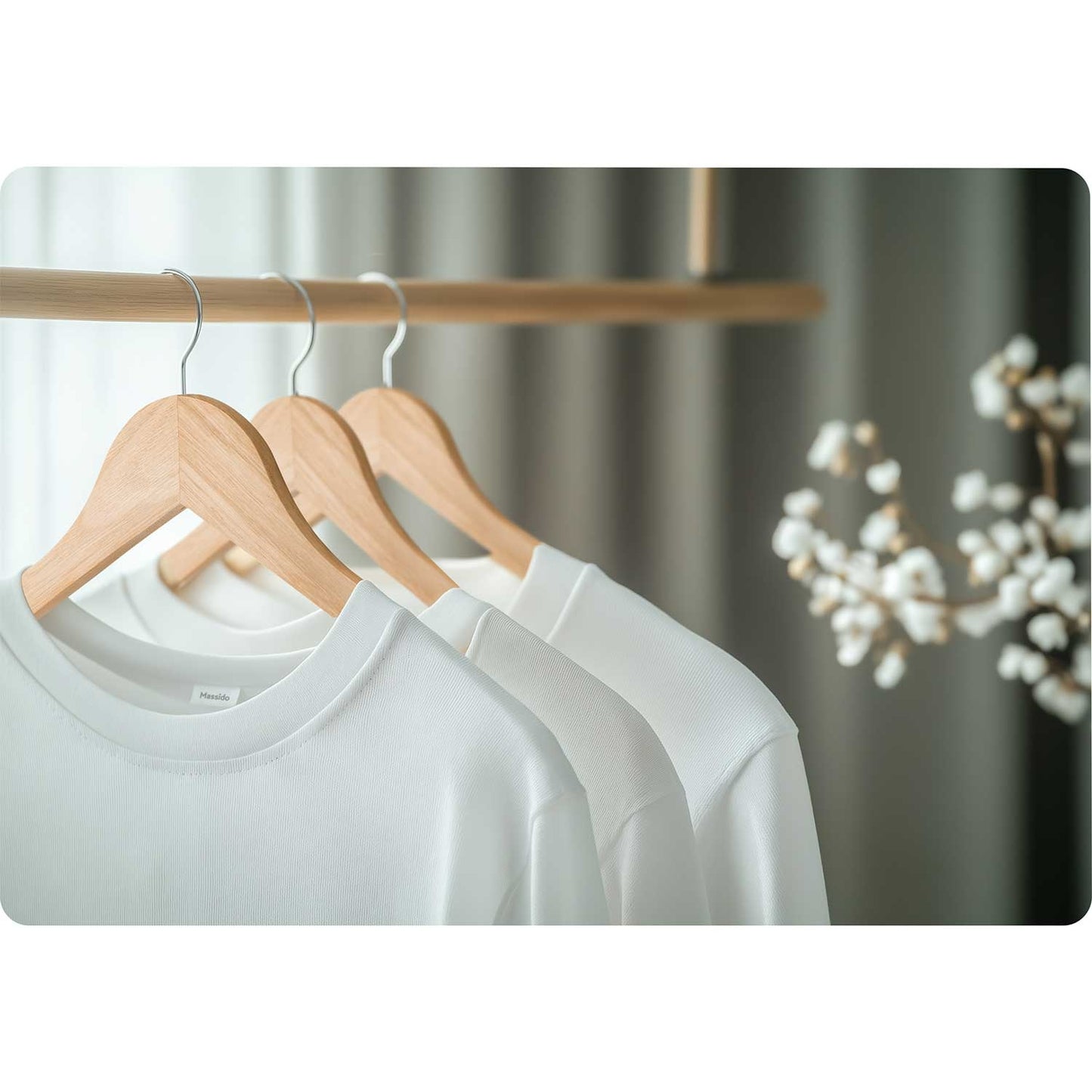 Wooden clothes hangers 30 pcs MS-858 Massido