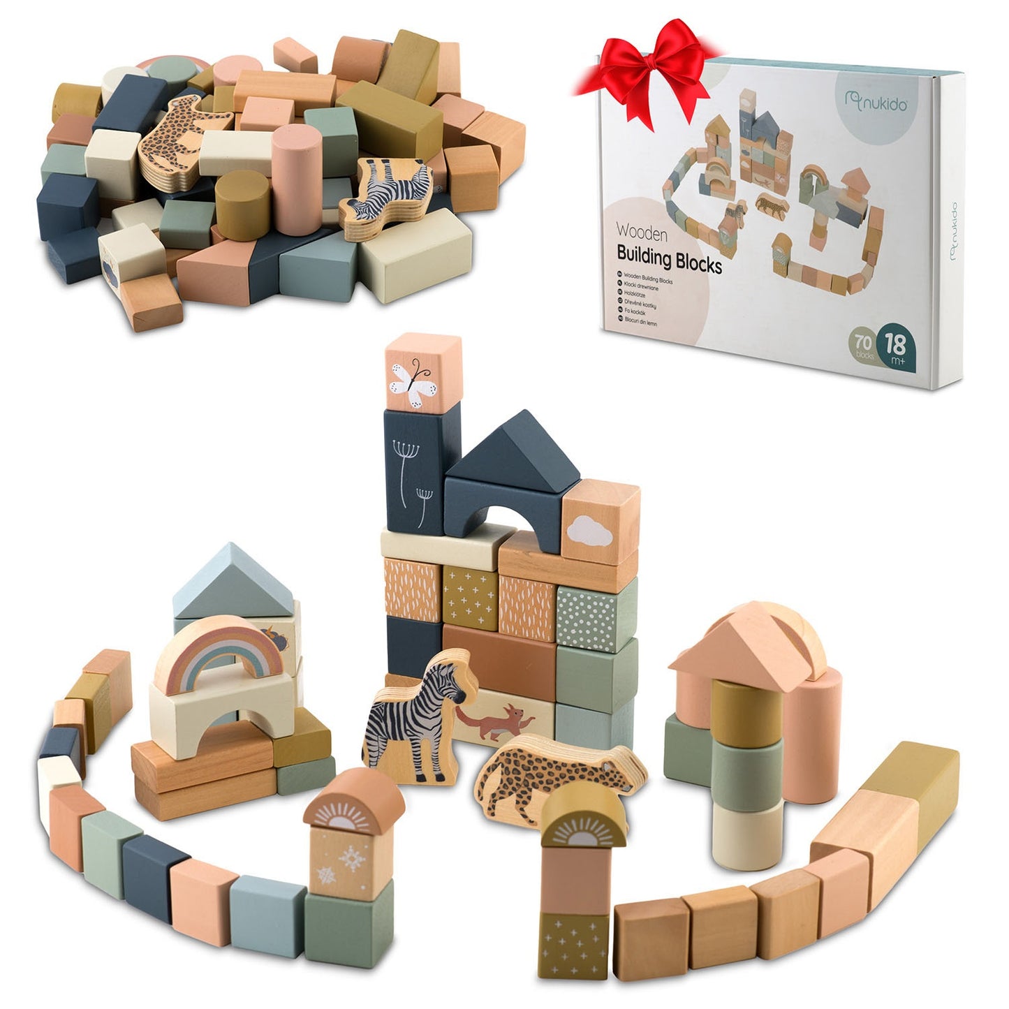 Wooden construction blocks NK-858 Nukido