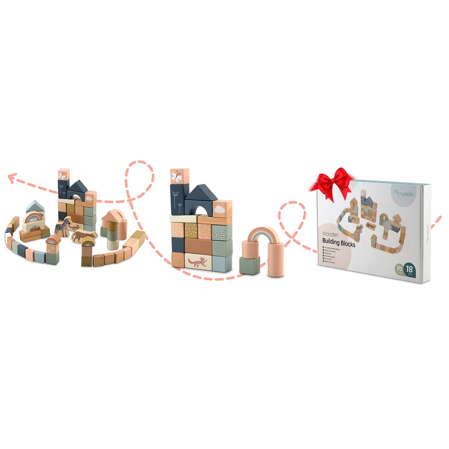 Wooden construction blocks NK-858 Nukido