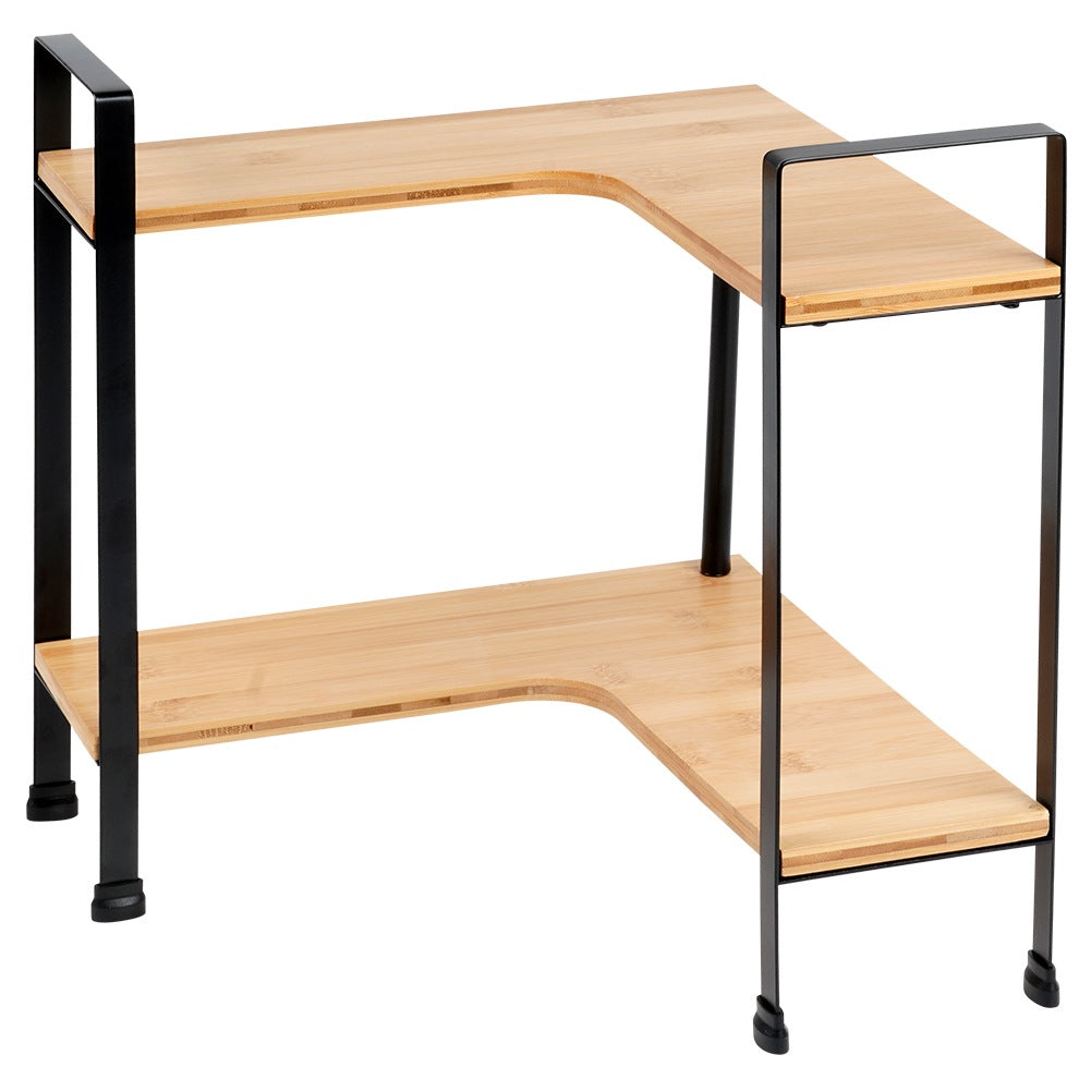 Wooden corner kitchen shelf, 2-level, 29.5x29.5x33.5 cm