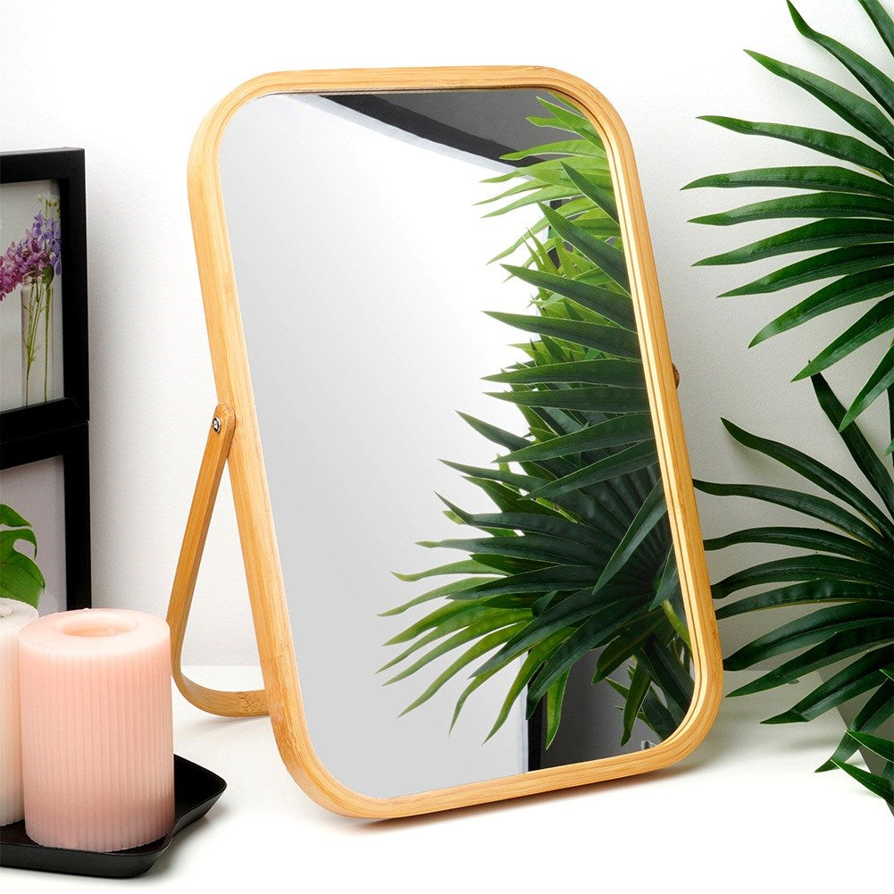 Wooden cosmetic mirror 24.5x36.5 cm