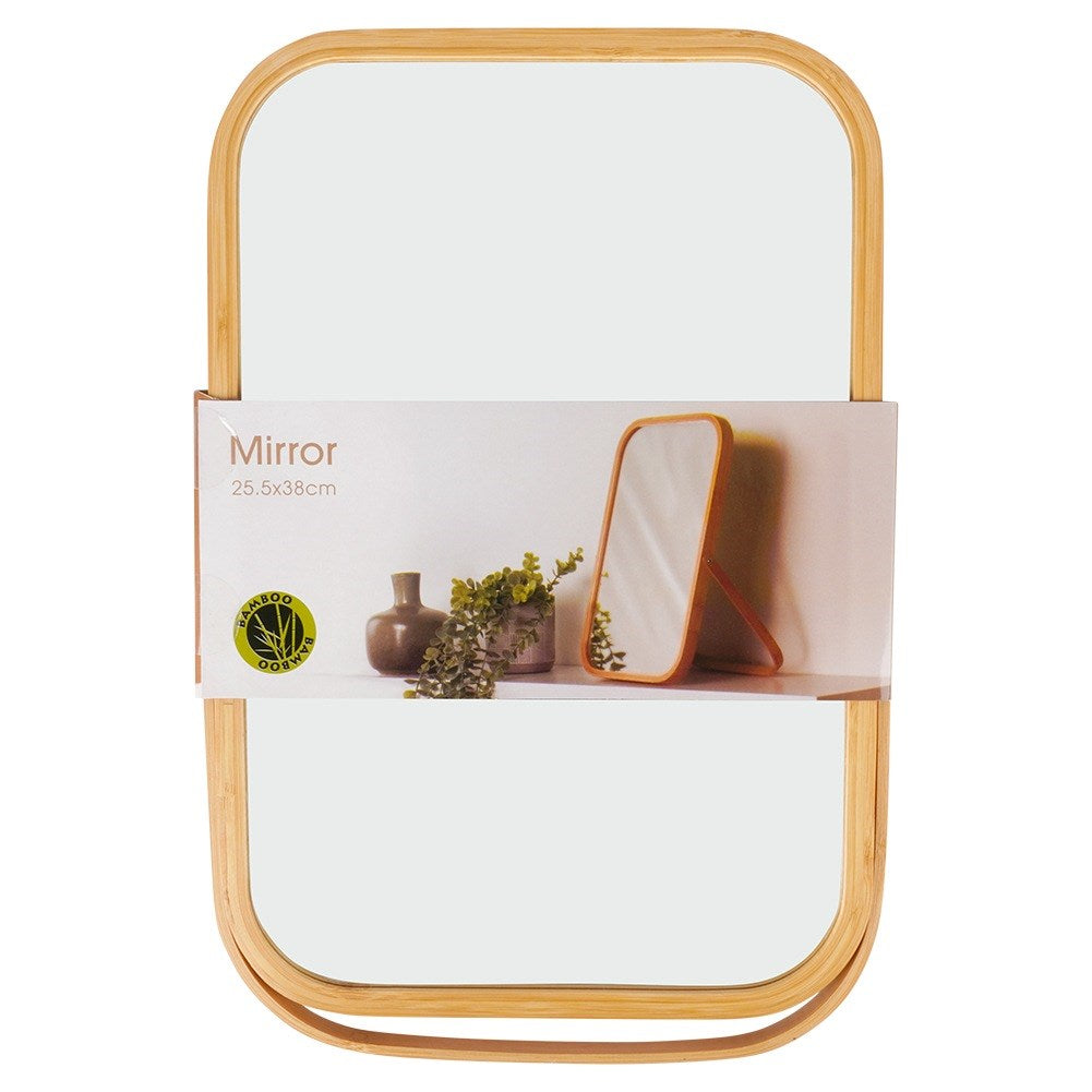 Wooden cosmetic mirror 24.5x36.5 cm