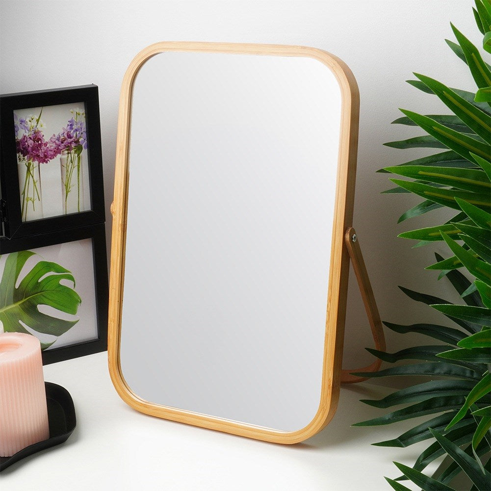 Wooden cosmetic mirror 24.5x36.5 cm