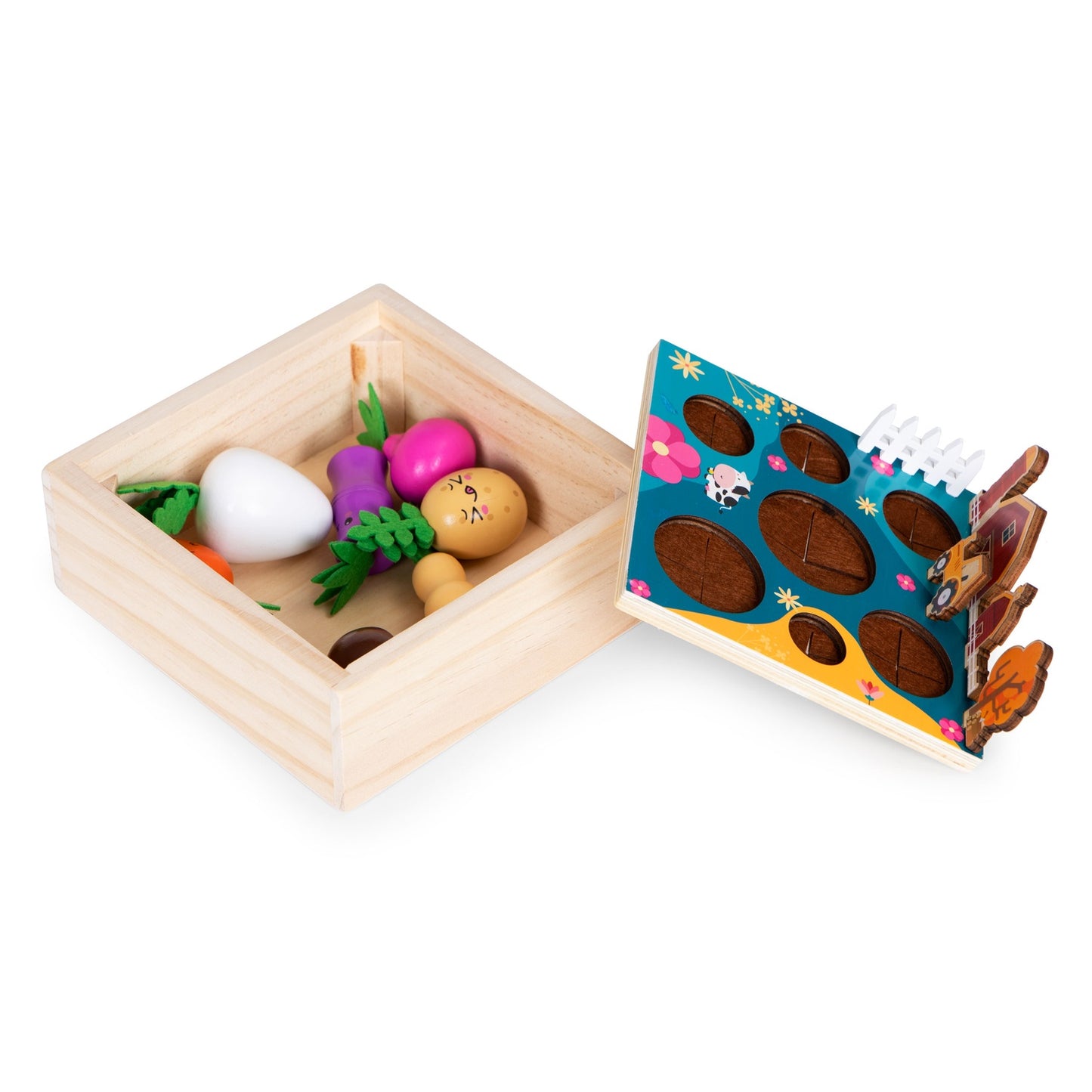 Wooden crate with vegetables vegetable garden farm