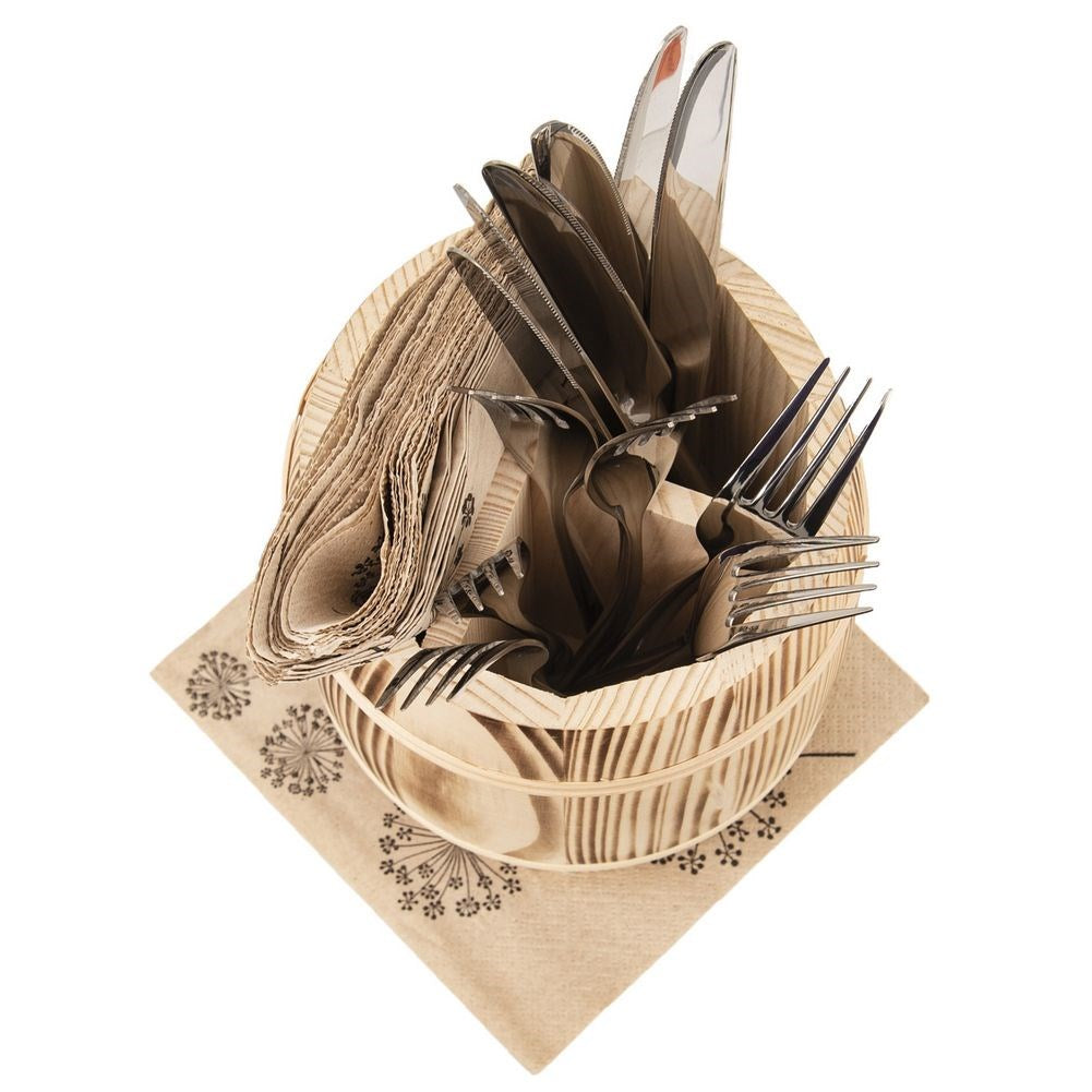 Wooden cutlery stand