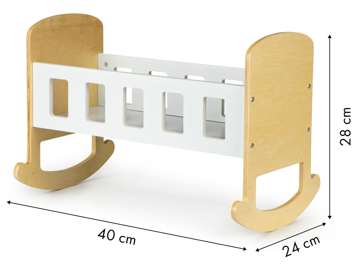 Wooden dolls' cradle ECOTOYS
