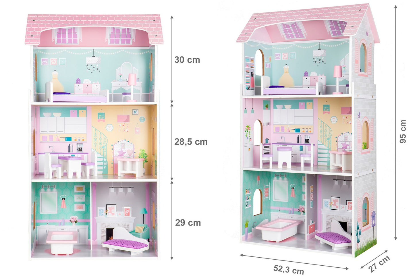 Wooden doll's house Blueberry Residence Ecotoys