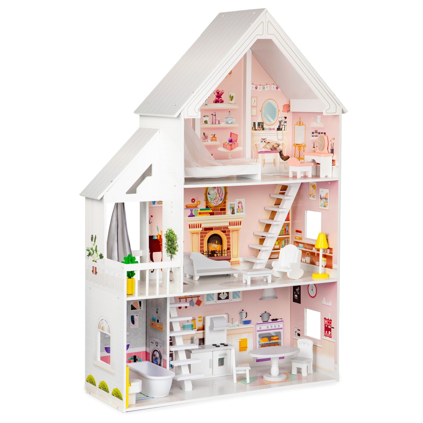 Wooden doll's house XXL Powder Residence ECOTOYS