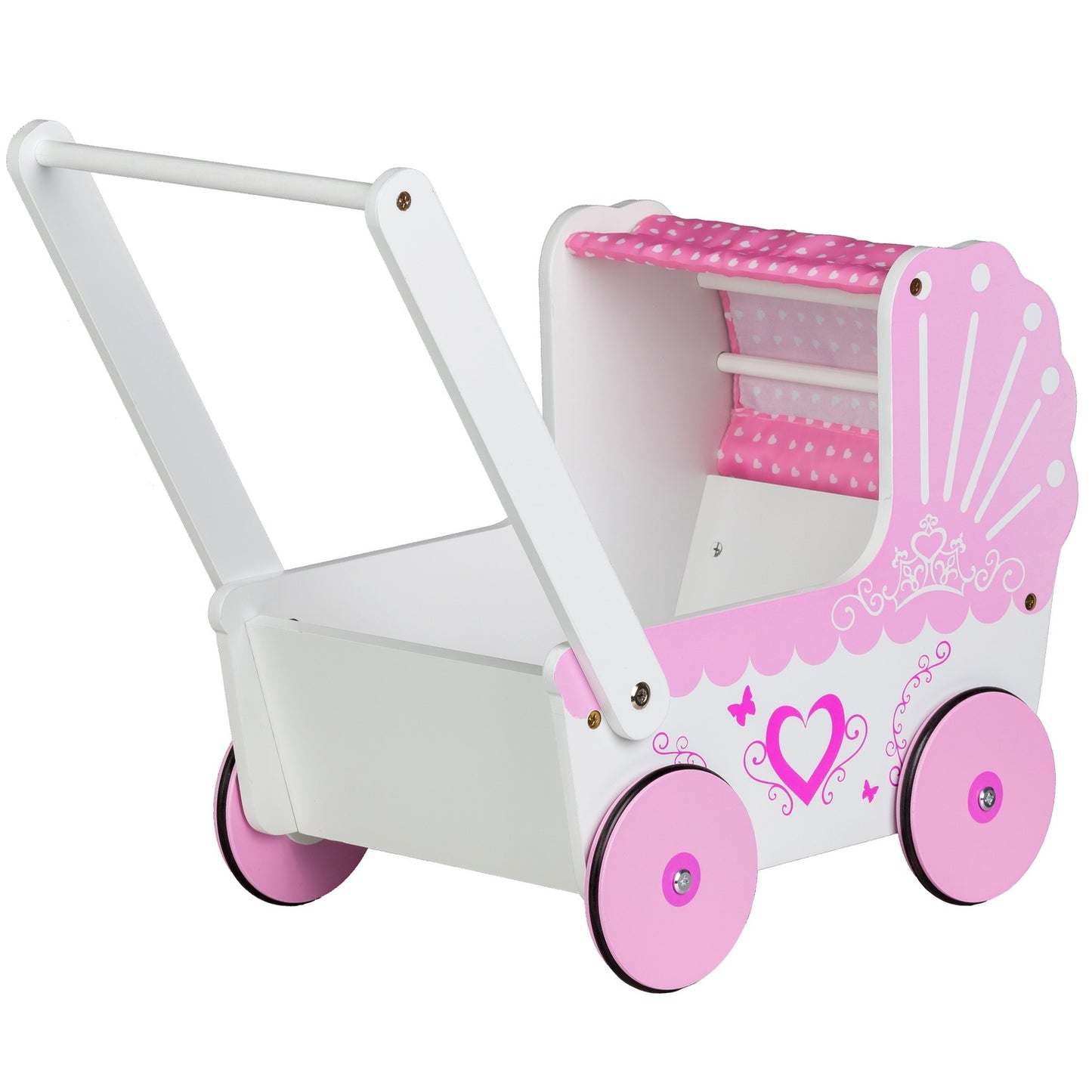 Wooden doll stroller for children ECOTOYS