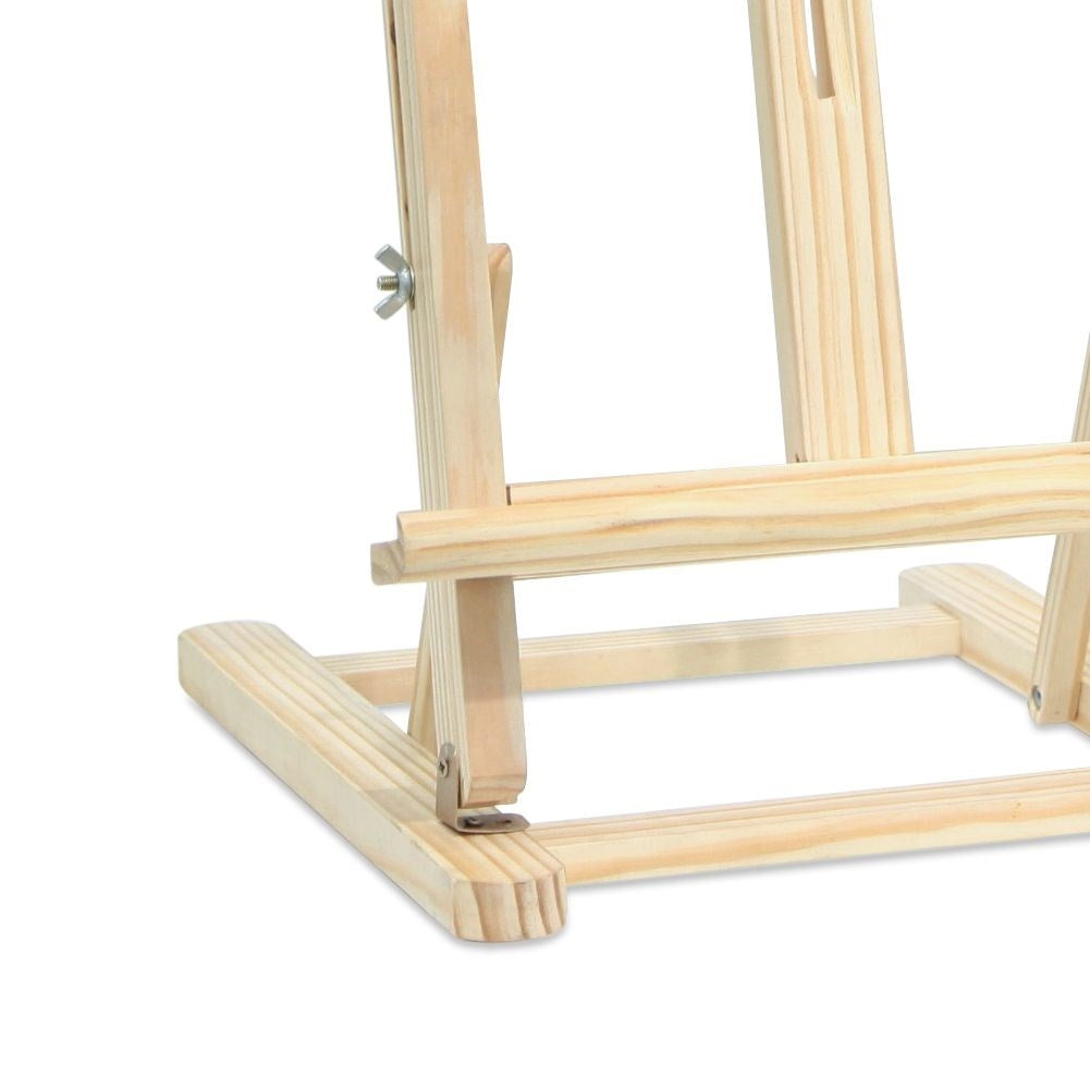 Wooden easel for seated painting, maximum height 56 cm