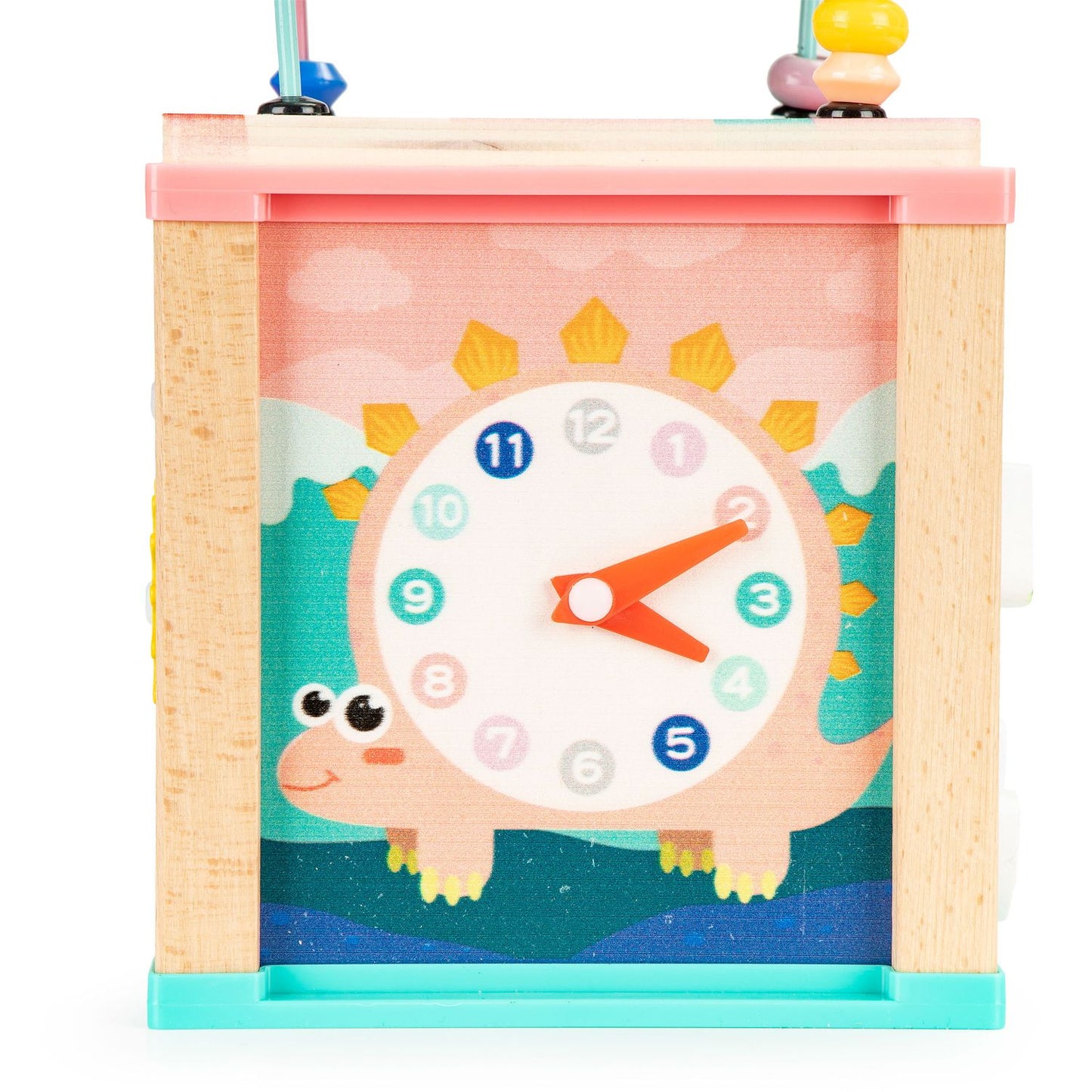 Wooden educational cube, ECOTOYS mula sorter