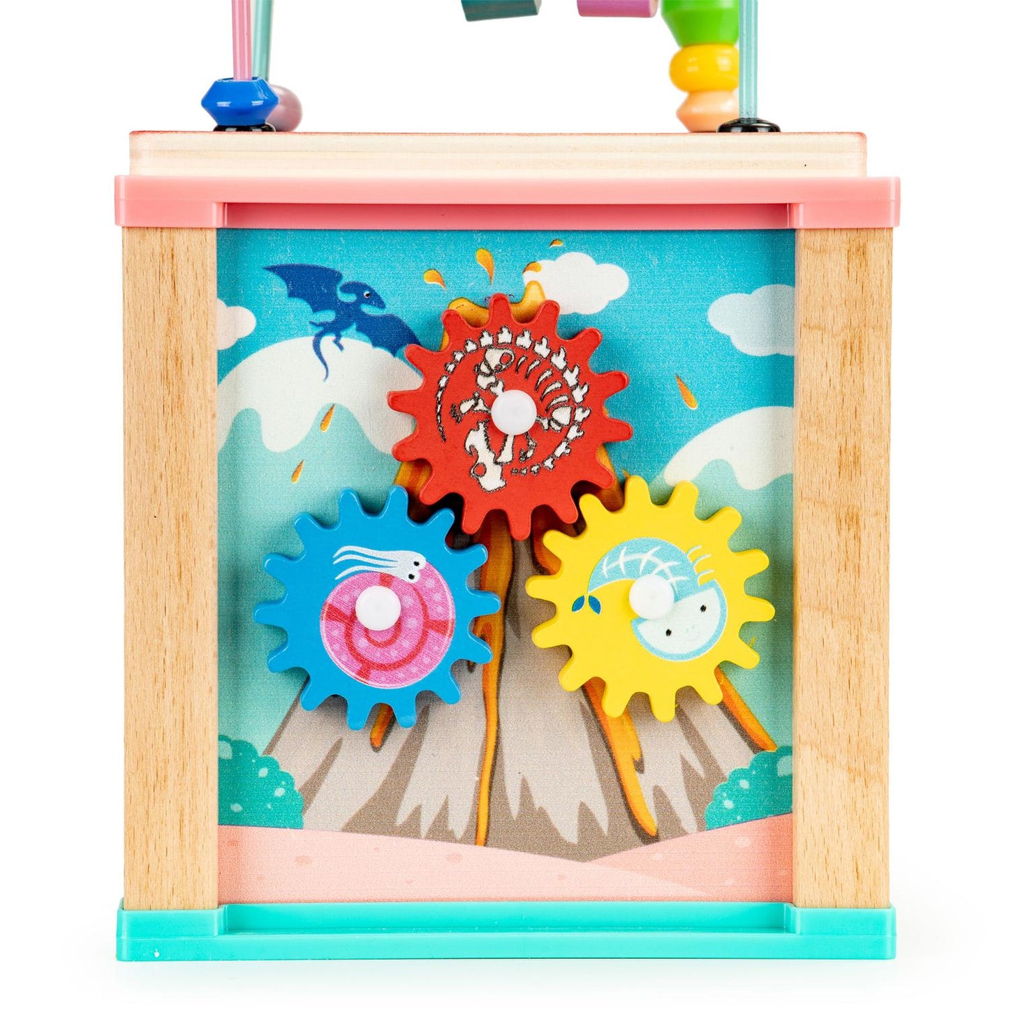 Wooden educational cube, ECOTOYS mula sorter