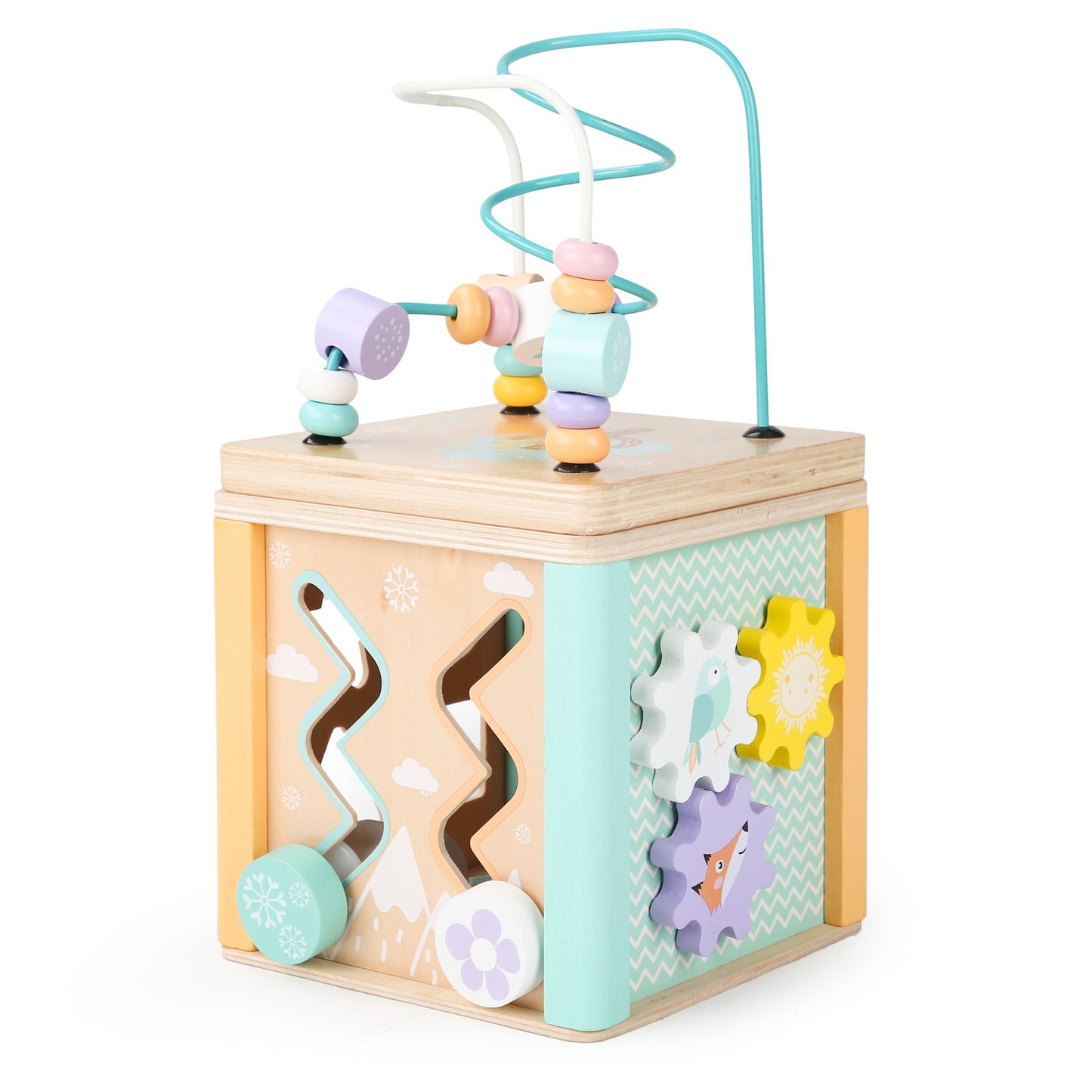 Wooden educational cube, sorter Ecotoys