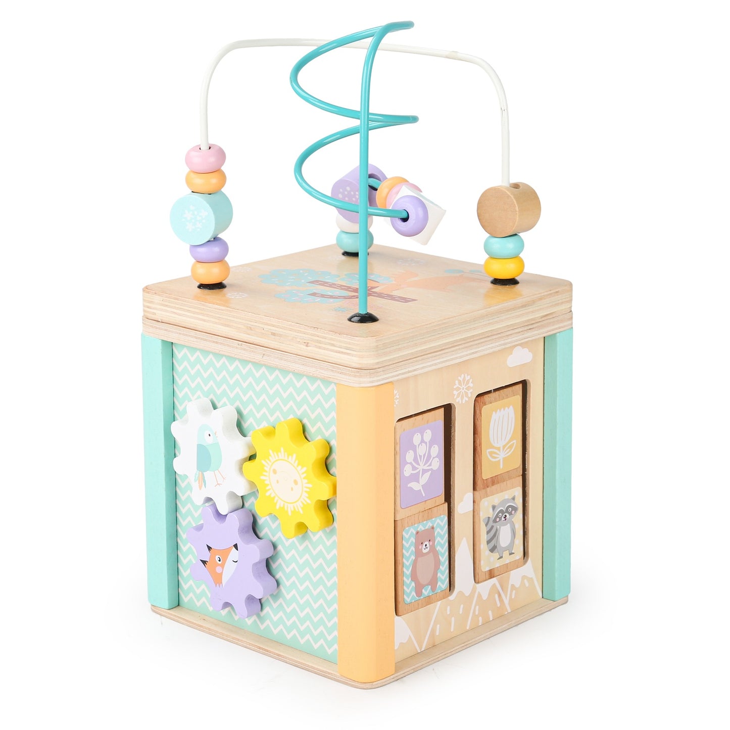 Wooden educational cube, sorter Ecotoys